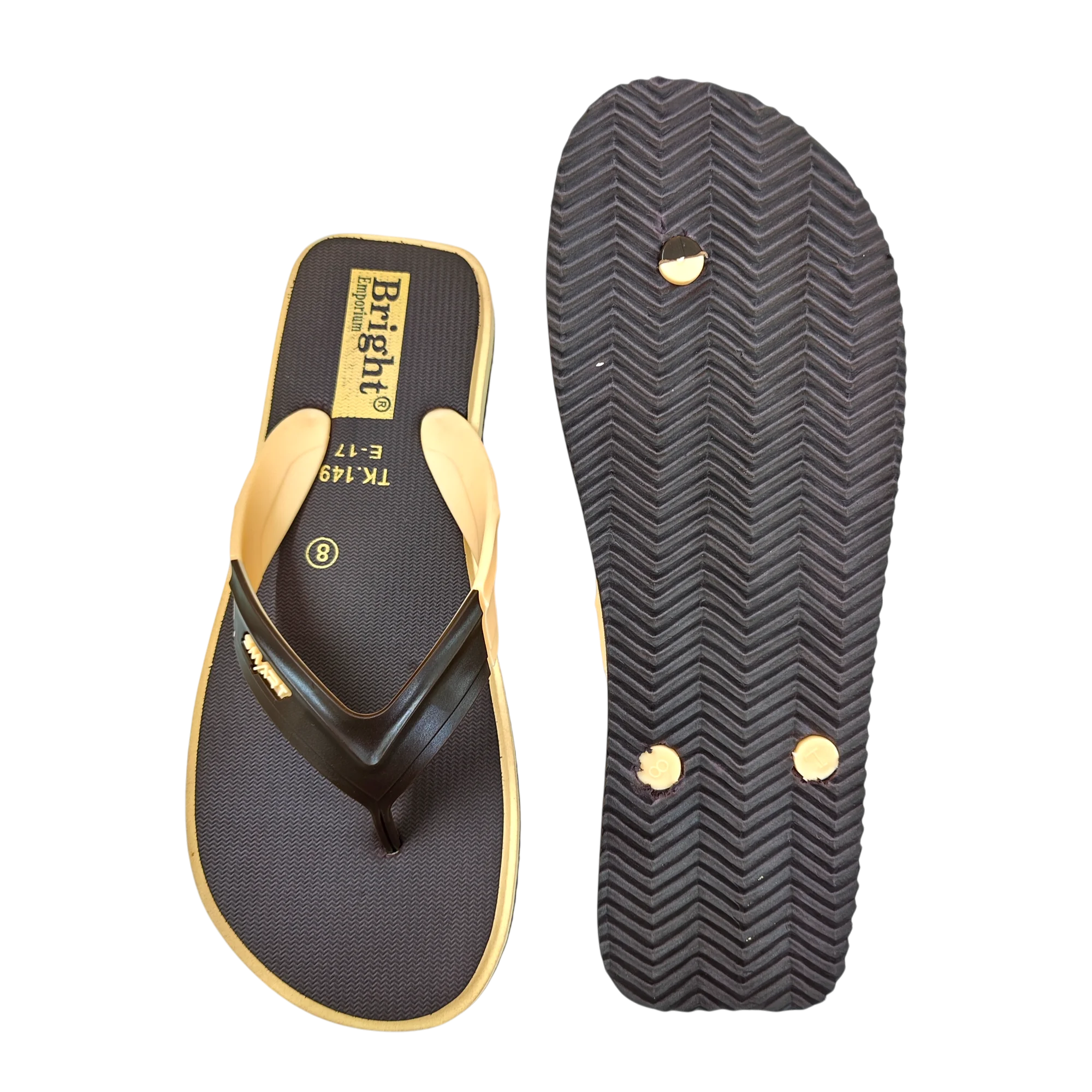 3) Bright Emporium Gents (ART-E-17) Size-5-8 Bright Emporium Article E17 Chocolate