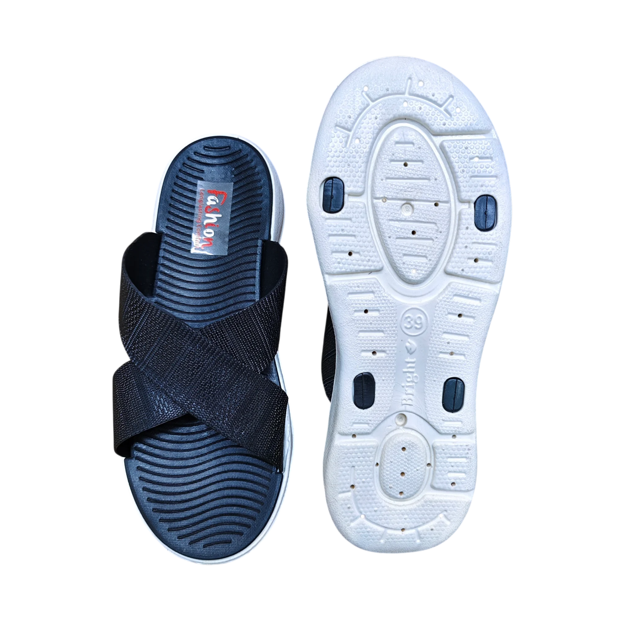 3,) Bright PVC LADIES (ART- 937) Size-37-40 Bright PVC Ladies 937 Black