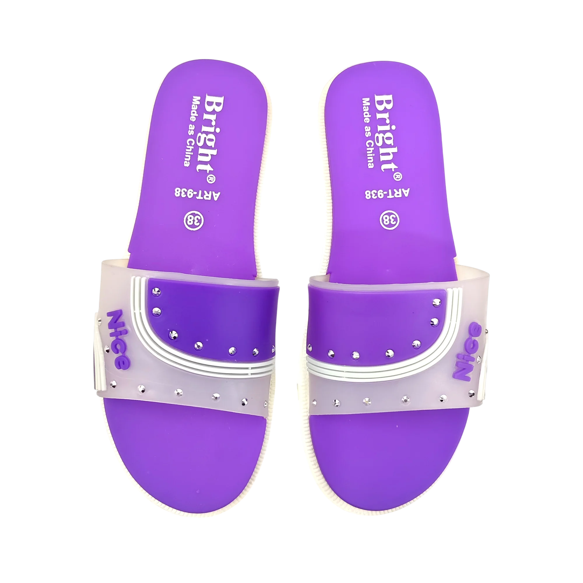 1) Bright PVC Ledis Article 938, Size-37-40 Bright PVC Ladies Article 938 Violet