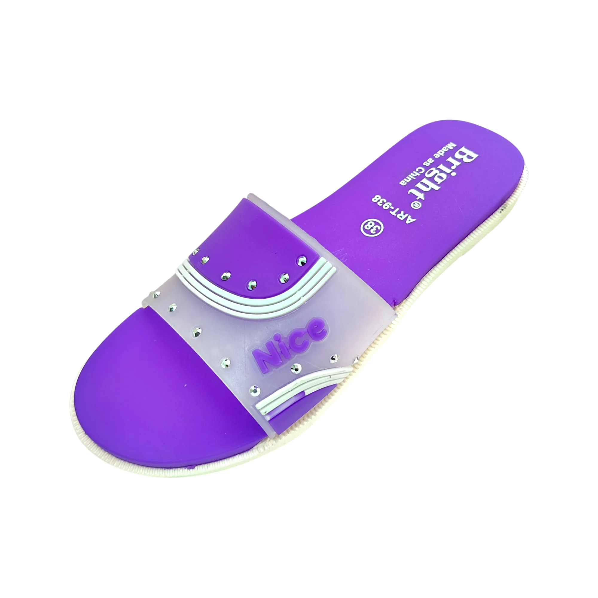 2) Bright PVC Ledis Article 938, Size-37-40 Bright PVC Ladies Article 938 Violet