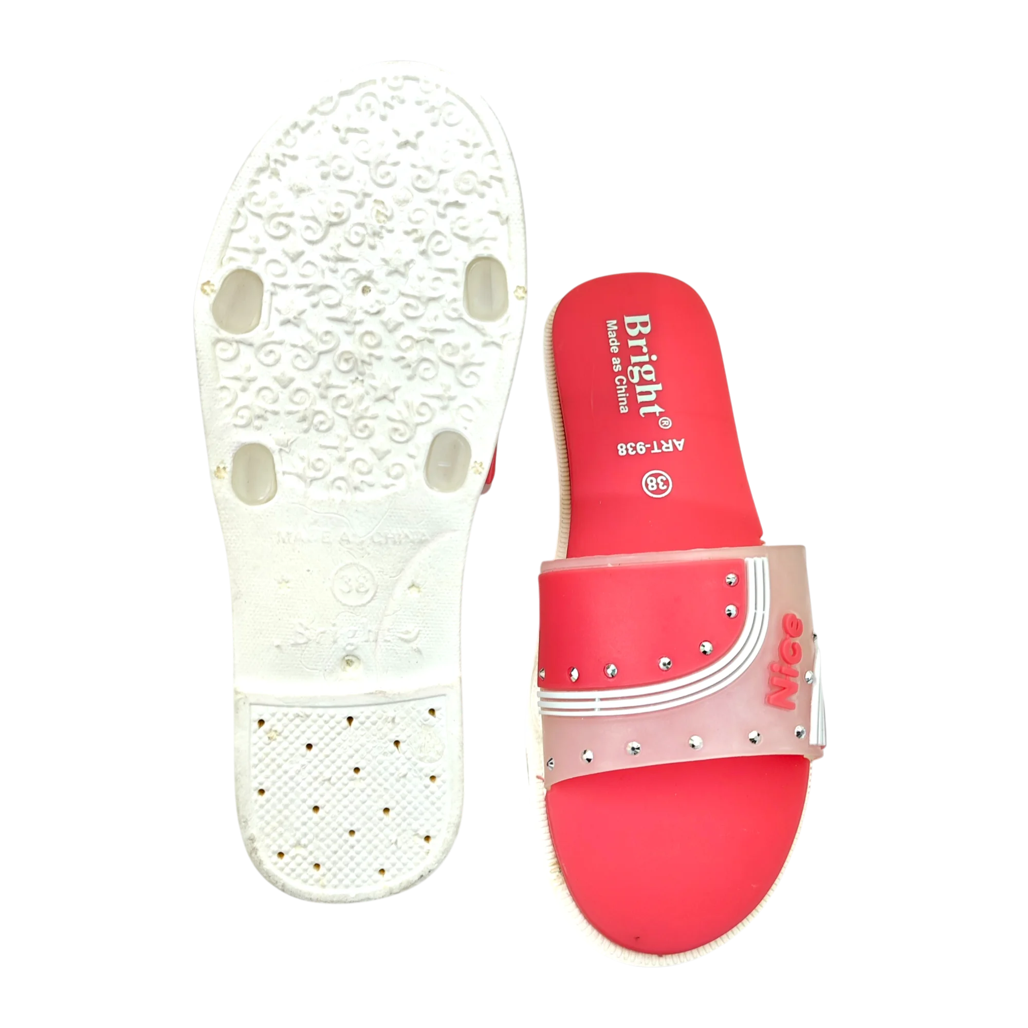 3) ,Bright PVC Ledis Article 938, Size-37-40 Bright PVC Ladies Article 938 Magenta